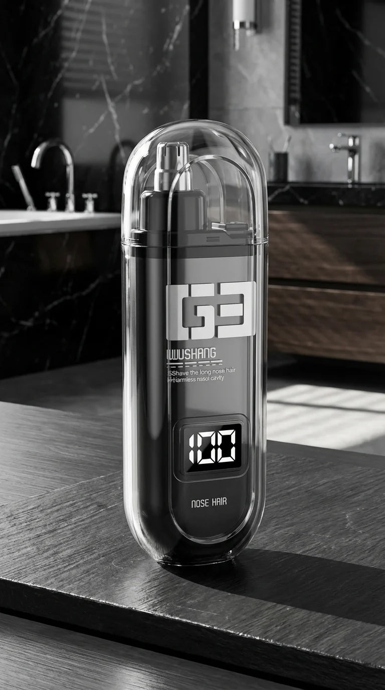 Precision Nose & Ear Hair Trimmer – Waterproof, USB-C Rechargeable Grooming Tool